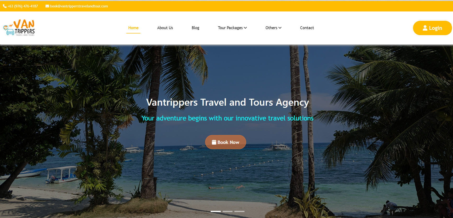 Vantrippers Travel and Tours Management System
